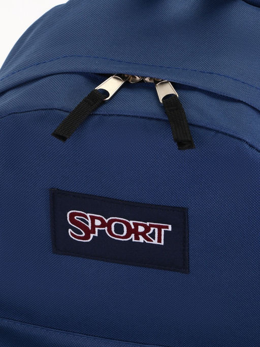 Рюкзак школьный на молнии, с карманом, однотонный, размер 30×14×41 см, синий