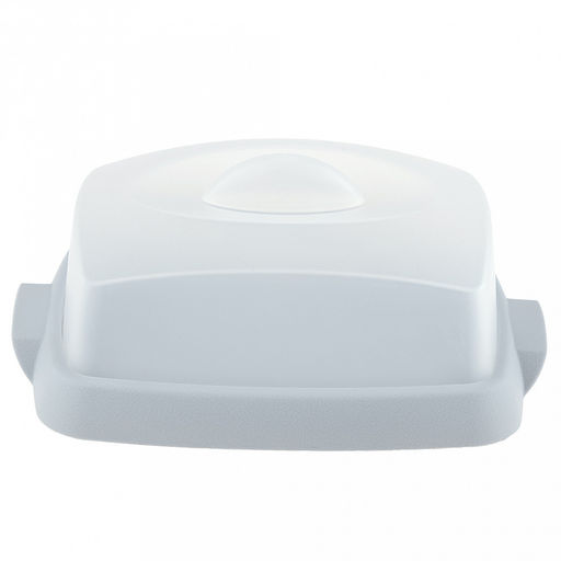 Масленка пластмассовая "Таира" 17х12х7см, прозрачная крышка, светло-голубая (Россия)