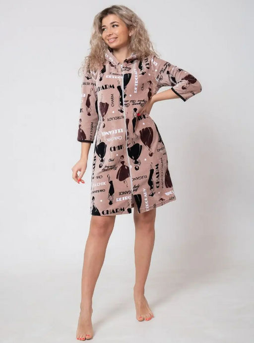 Уценка!!! Халат домашний на молнии банный. СКИДКА -60%!!! С КАПЮШОНОМ (их очень мало!!!) - Вега фото 2