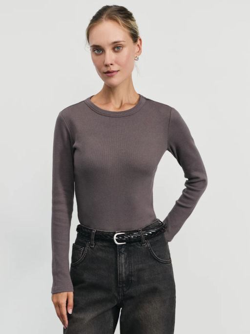 Базовое боди из хлопка в рубчик / Zarina  фото 10