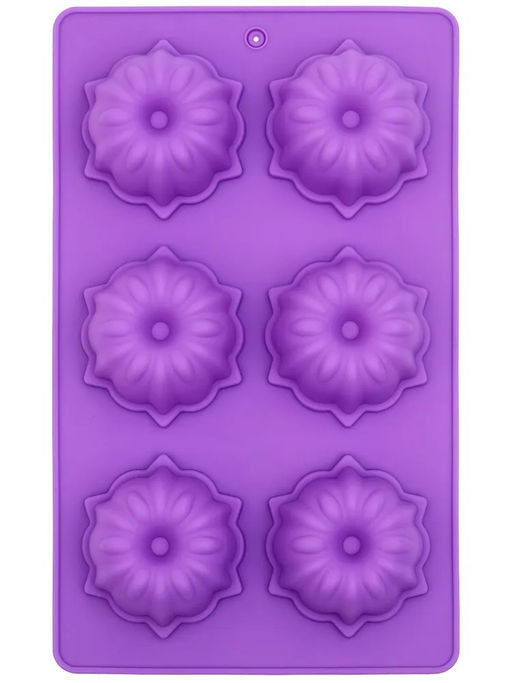 Форма для выпечки силикон 6 кексов №3 арт. KT-S-310, 010730