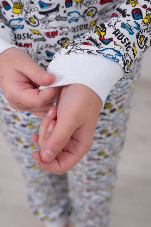 Пижама подростковая из кулирки пенье на манжетах Дрёма графити - Амадэль фото 5