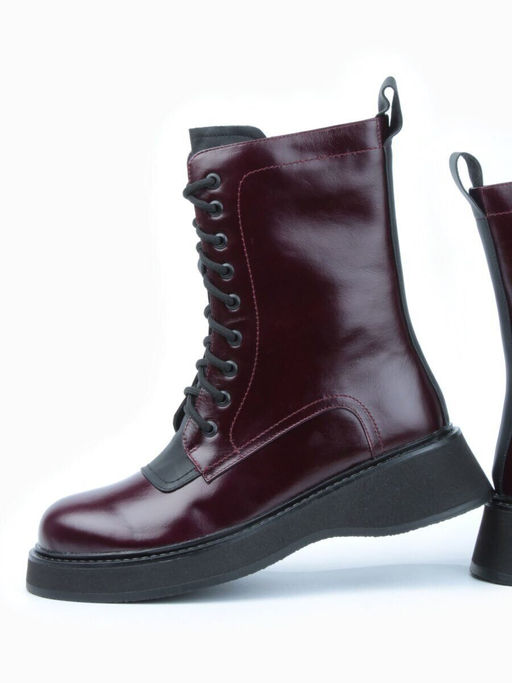 01-C1115-2 VINOUS Ботинки демисезонные женские (натуральная кожа, байка)