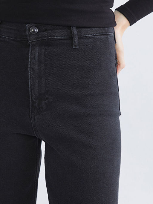 Wideleg Kad?n Jean Pantolon