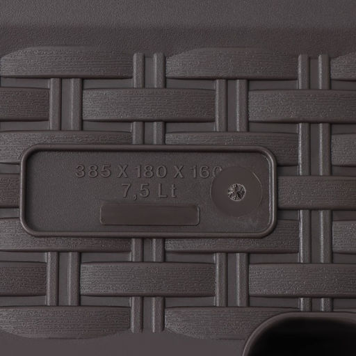 Ящик для цветов балконный «Ротанг», 7.5 л, 38.5×18×16 см, пластик, коричневый