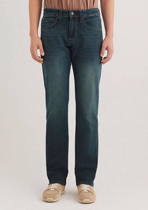 Hunter Mavi Premium Koyu Mavi Jean Pantolon  фото 4