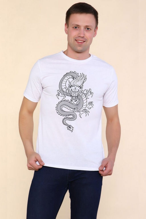2224 Футболка мужская Тату дракона