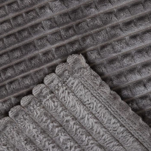 Плед Этель Клетка 180*200 см, цв.серый, корал-флис, 240гр/м2, 100% полиэстер  фото 3