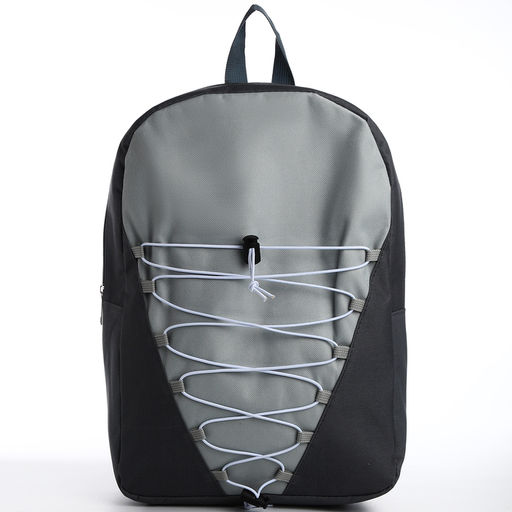 Рюкзак текстильный со шнуровкой, 38х29х11 см, серый - Nazamok фото 5