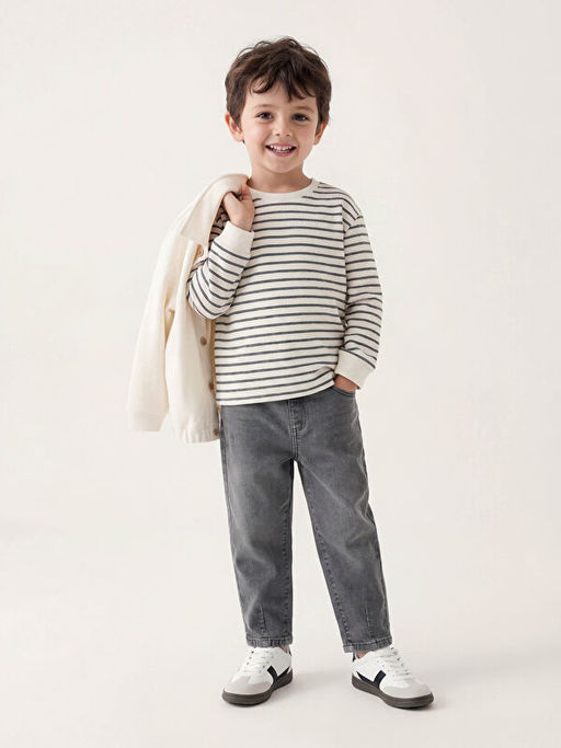 ?izgili Uzun Kollu Erkek ?ocuk Ti??rt