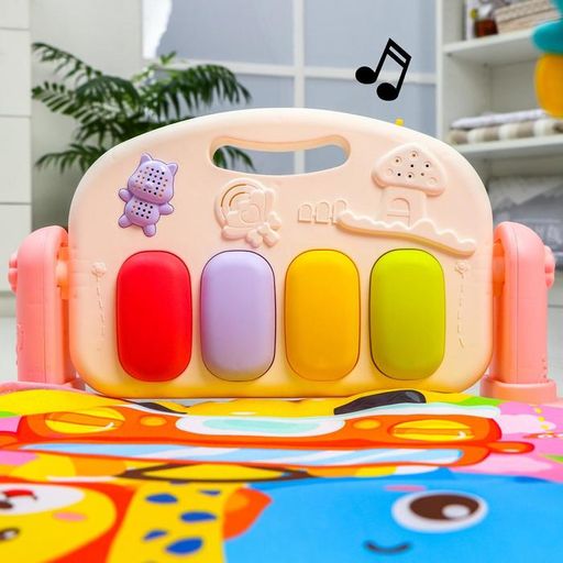 Развивающий коврик Жирафик, с пианино, розовый - Simaland фото 4