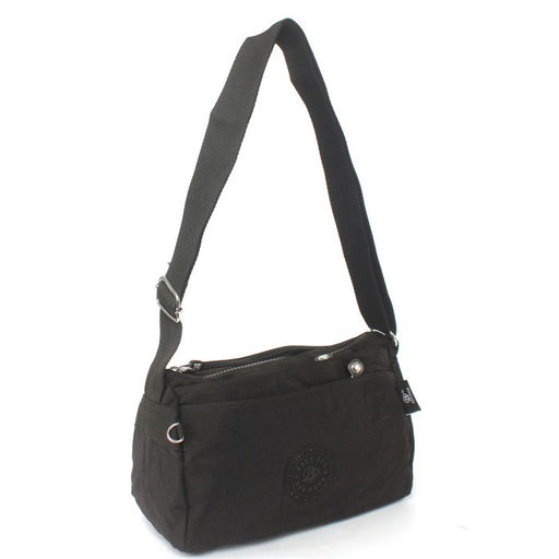 Сумка женская текстиль BoBo-1659, 1отд, плечевой ремень, черный 266005