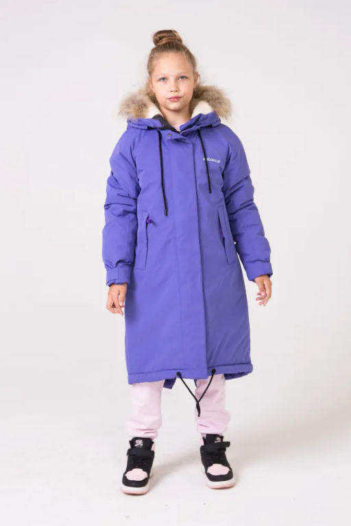 Парка зимняя подростковая для девочки синего цвета 9342S - Valianly фото 17