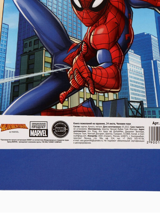 Книга пожеланий на пружине, 21.7×21 см,