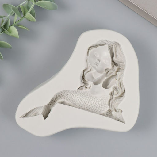 Молд силикононовый «Русалочка на берегу» 12,5 х 9,5 х 2,6 см