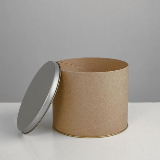 Тубус 120х100 мм (80 мм внутренняя высота),плотный картон, металлическая крышка - Simaland фото 2