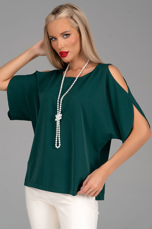 Блузка Аура (изумрудный) - Эльза фото 3