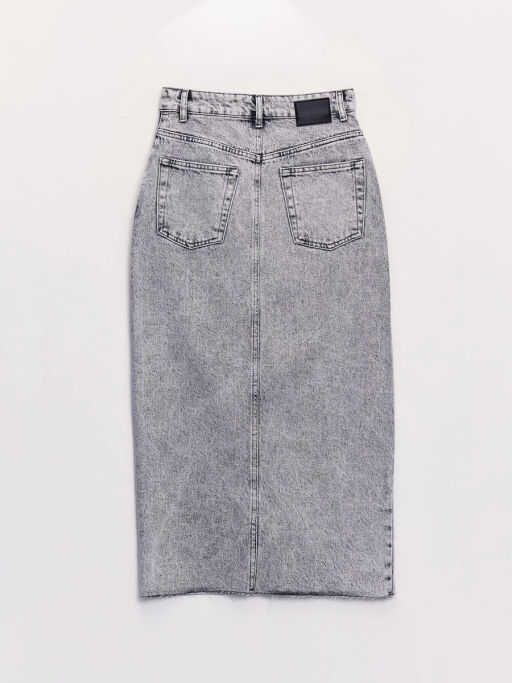 Джинсовая юбка миди с разрезом спереди ZR2605092350-107 / Zarina  фото 3
