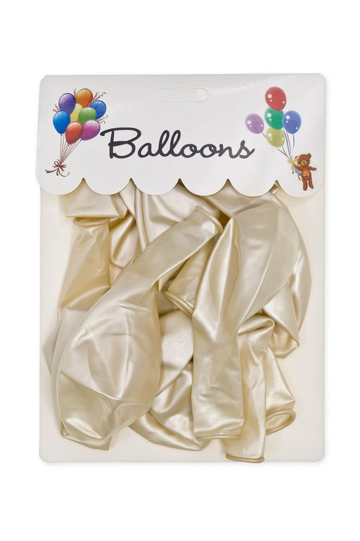Шарики воздушные 12 дюймов (12 шт) SF-7835, айвори - Больше подарков фото 2