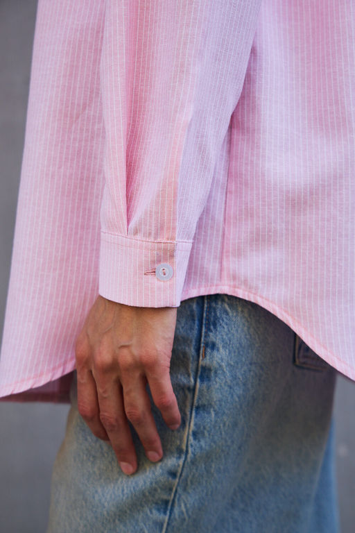 Рубашка оверсайз в полоску хлопковая