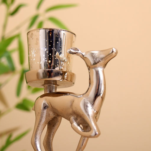 Подсвечник Оленёнок, 11?8?17 см, алюминий