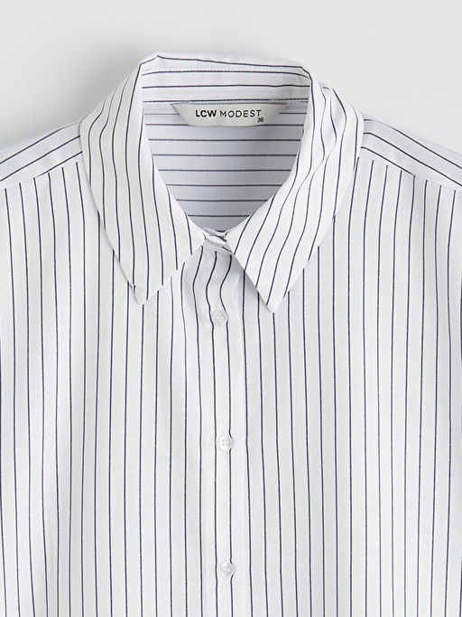 ?izgili Poplin Kad?n G?mlek