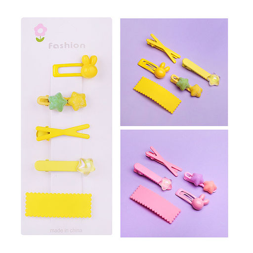 Набор заколок для волос "Желтое настроение" в пакете