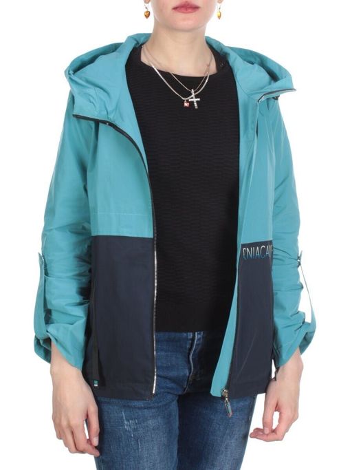 F2118 TURQUOISE Ветровка женская MAYYIYA (100% полиэстер) - Фабричный китай фото 6
