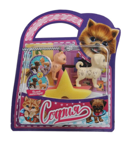 Карапуз. Аксессуары для кукол "2 питомца с пятнами" для Софии 29 см с акс., блистер арт.PET-CDS-S-BB