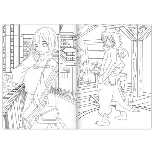 Цена за 3 шт. Раскраска На улицах Токио, 16 стр., Аниме - Буква-ленд фото 2