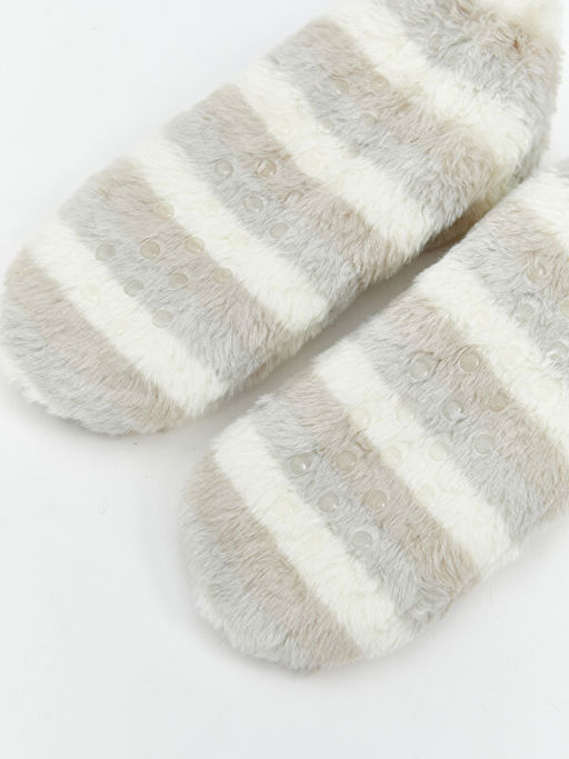 Fiyonk Detayl? ?izgili Kad?n Ev ?orab?