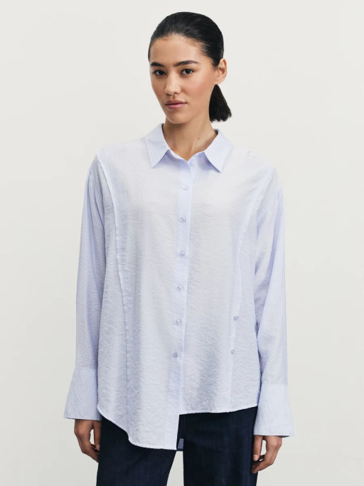 Рубашка асимметричного кроя из вискозы / Zarina фото 3