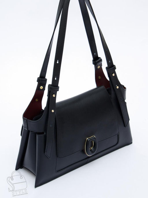 Сумка женская кожаная 2389Y black Polina&Eiterou  в Новосибирске