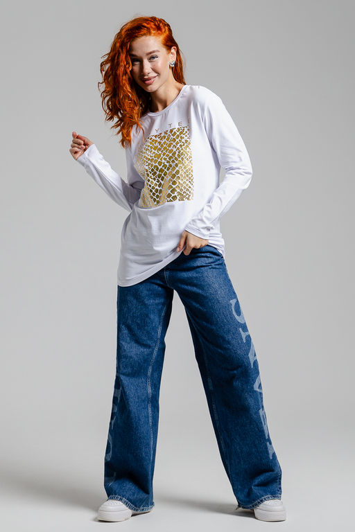 8519 Футболка с длинным рукавом женская