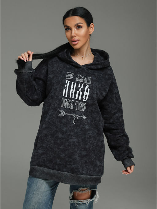 Яхонт худи женское (серый варенка)