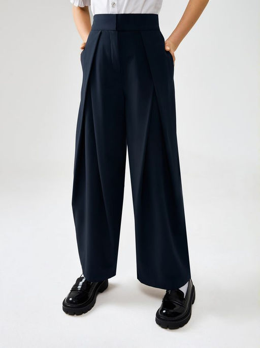 ACOOLA / Брюки детские для девочек Teacher черный-синий фото 5