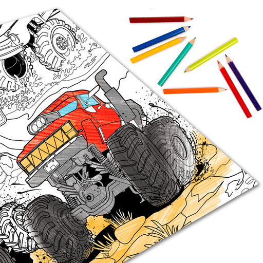 Раскраска гигант Монстр-ралли - Буква-ленд фото 3