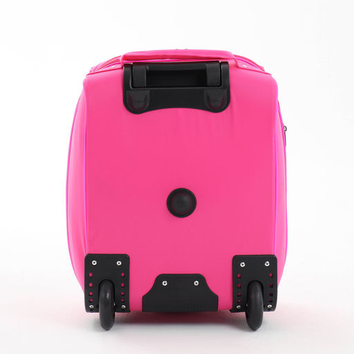 Чемодан на колёсах малый 16" на молнии, розовый