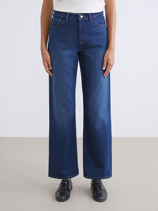 Wideleg Kad?n Jean Pantolon