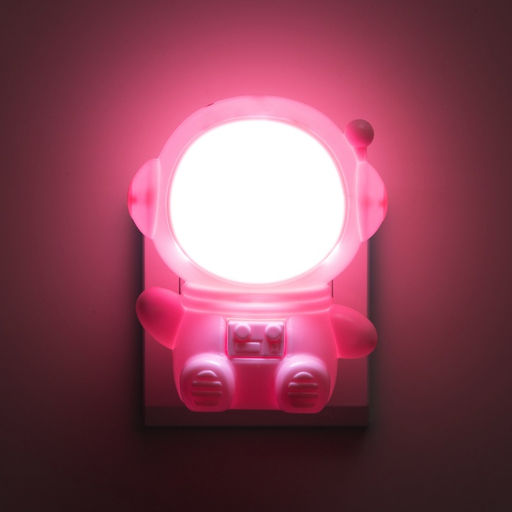 Ночник «Приветливый космонавт» 1 Вт LED 4000-6000К Розовый 10×9×11.5 см