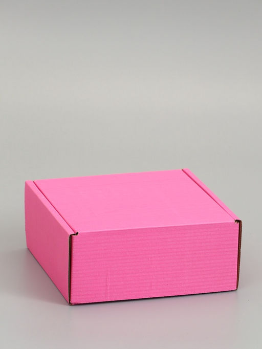 Цена за 3 шт. Коробка самосборная, розовая, 18 х 18 х 8 см,
