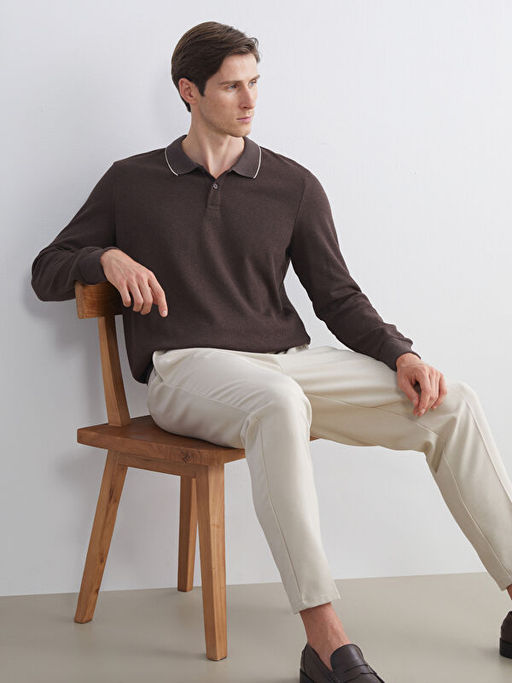 Polo Yaka Erkek Sweatshirt