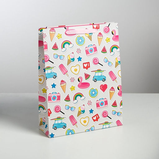 Пакет подарочный ламинированный, упаковка, «Хорошего настроения!», L 31×40×11.5 см