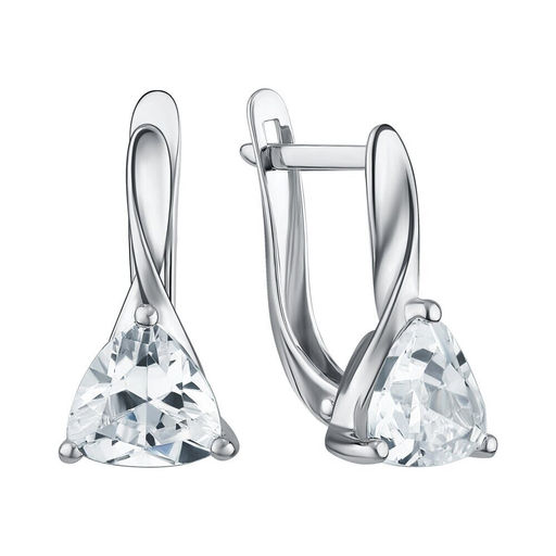 Серьги из серебра куб.циркон., Л-11814