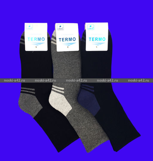 Цена за 6 пар. LIMAX ТЕРМОноски мужские спортивные махровый след арт. 65043 39-42 (фактически 39-42) фото 4