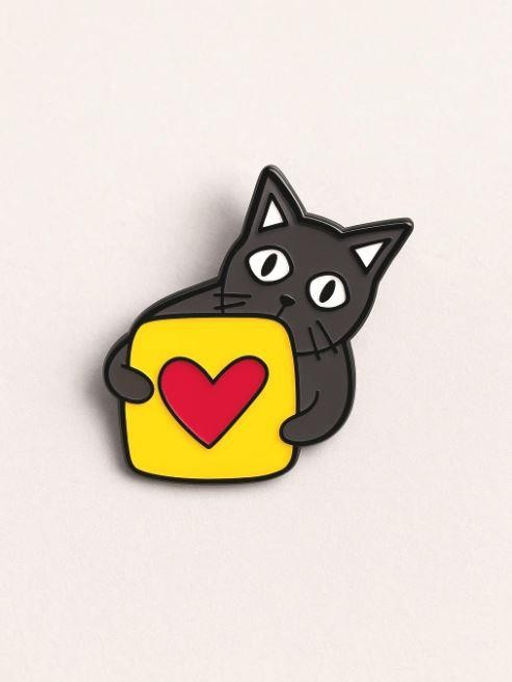 Значок металлический iLikeGift "The romantic cat"