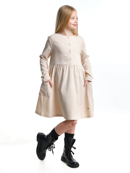 Платье для девочки нарядная одежда школа UD 7373 кремовый - Mini maxi фото 12