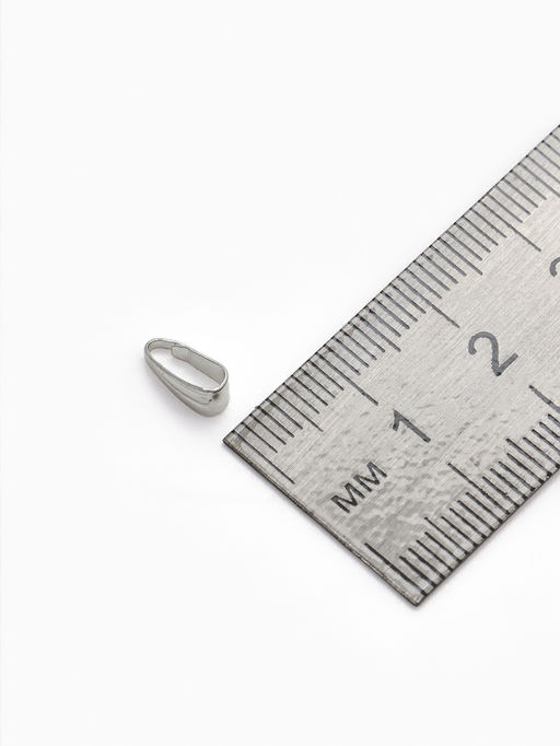 Цена за 3 шт. Держатель для кулонов (набор 20 шт.) 8?4 мм, цвет серебро