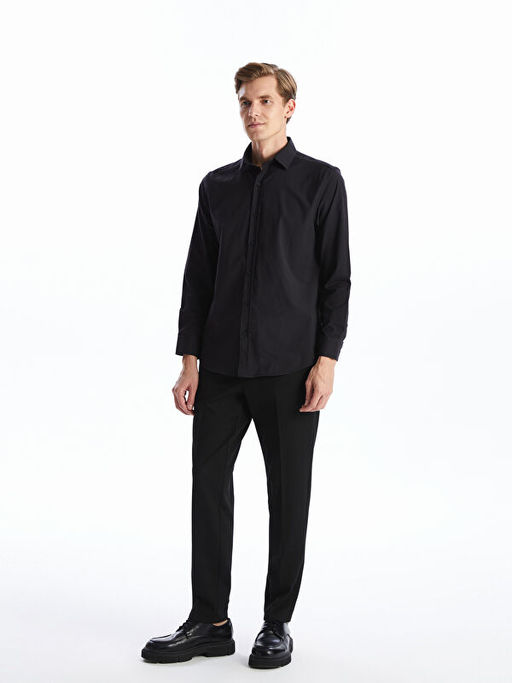 Slim Fit Uzun Kollu Poplin Erkek G?mlek