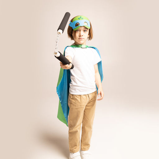 Карнавальный костюм «Боевая черепашка», в наборе 3 предмета: плащ, маска и нунчаки
